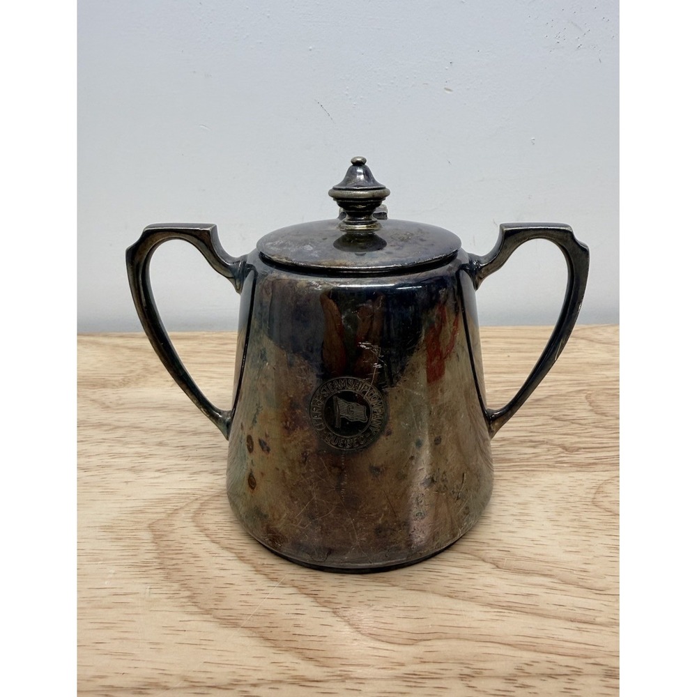 Walker & Hall Sheffield Silverplate Clarke‎ Steamship Co Quebec Sugar Bowl